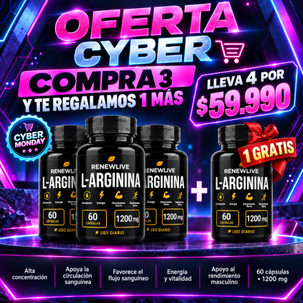 Promo Fuerza Potencia y Rendimiento 3 + 1 L Arginina